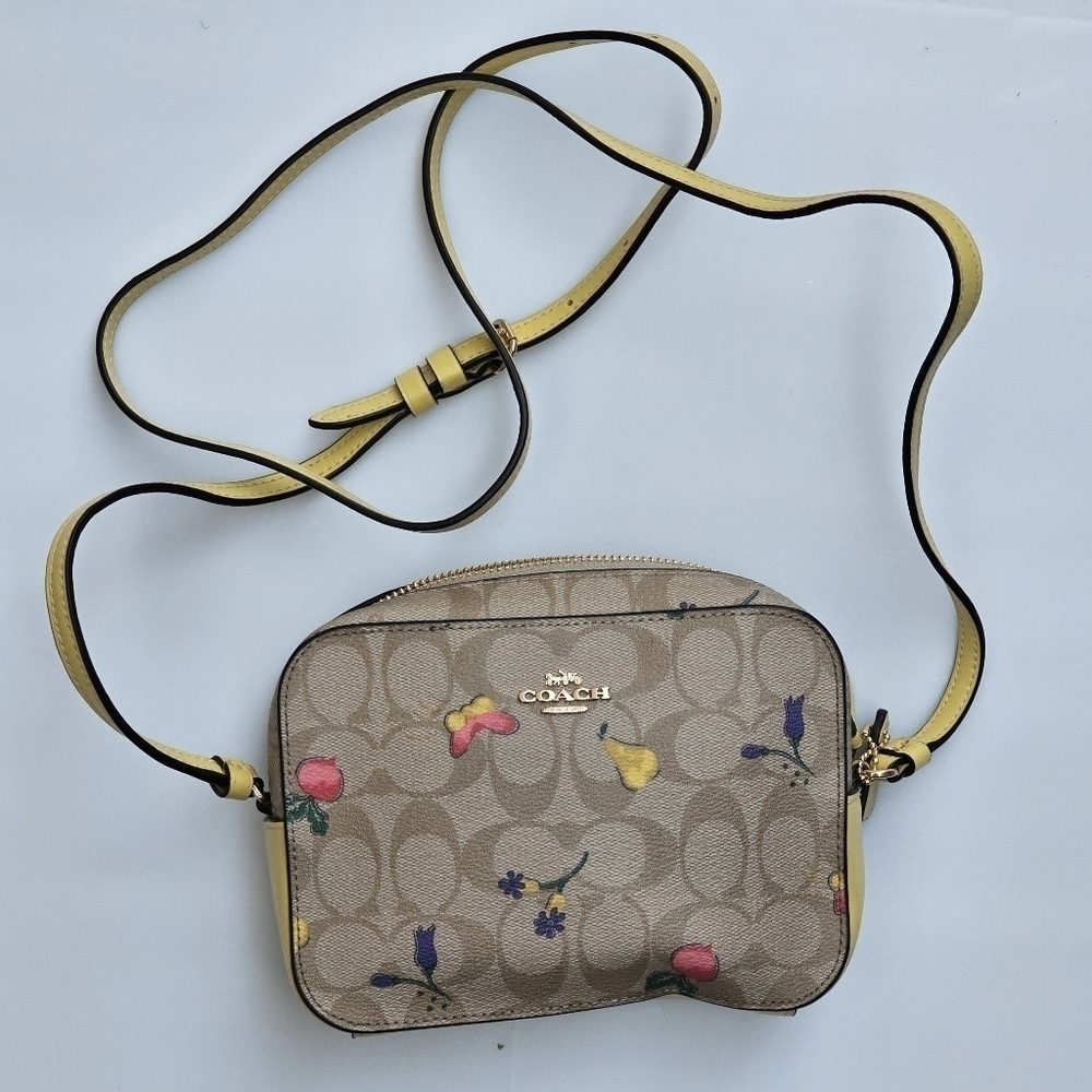 Coach Bag Mini Camera Bag In Signature Canvas With Dreamy Veggie Print